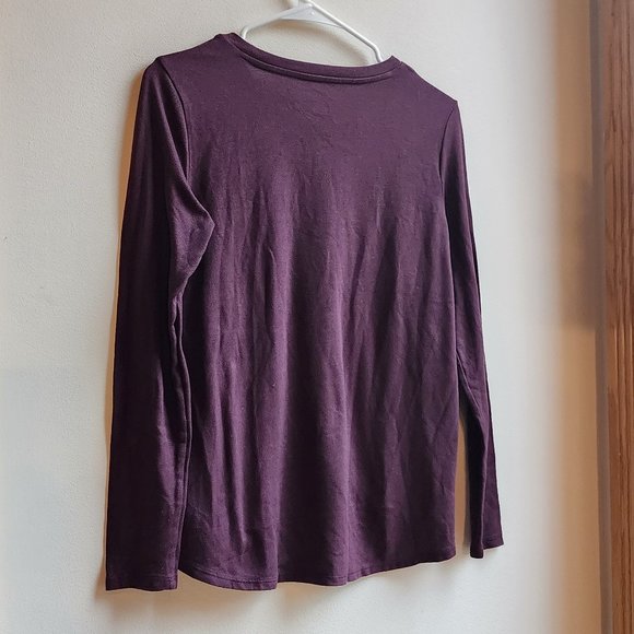 American Eagle Outfitters Deep Purple Long Sleeve Jersey Size Small - Picture 13 of 16